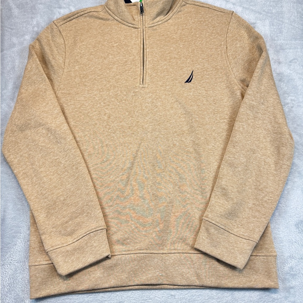 Nautica Men's Beige Zip-Up Sweater